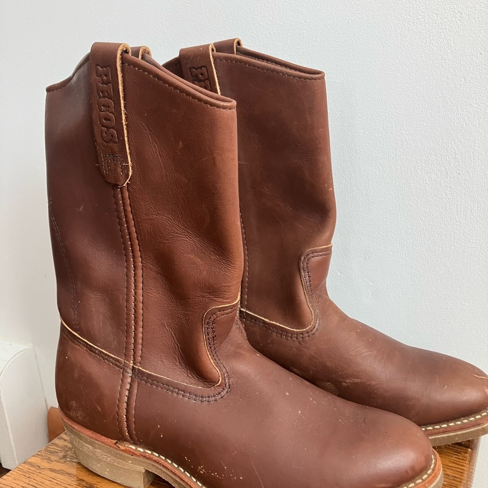 Vtg Redwing Pecos Steel Toe Nail Seat Boots Size 7 1/2 - Picture 4 of 6